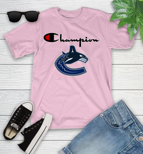 NHL Hockey Vancouver Canucks Champion Shirt Youth T-Shirt 7