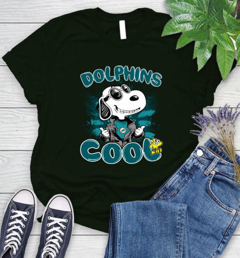 NFL Football Miami Dolphins Cool Snoopy Shirt Women's T-Shirt 5