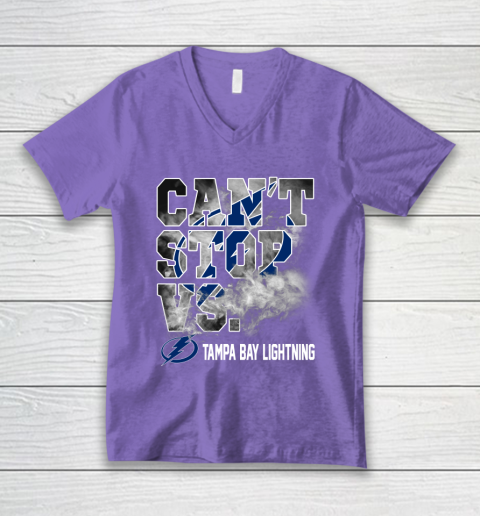 NHL Tampa Bay Lightning Hockey Can't Stop Vs V-Neck T-Shirt 8