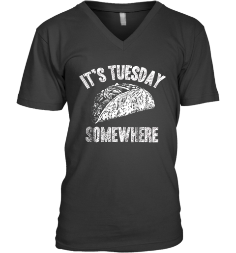 Its Tuesday Somewhere Taco V-Neck T-Shirt