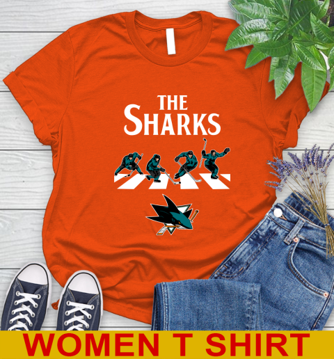 NHL Hockey San Jose Sharks The Beatles Rock Band Shirt Women's T-Shirt 3