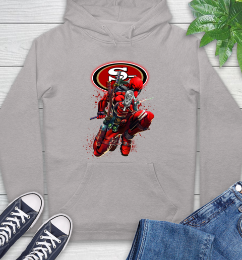 NFL Deadpool Marvel Comics Sports Football San Francisco 49ers Hoodie 12