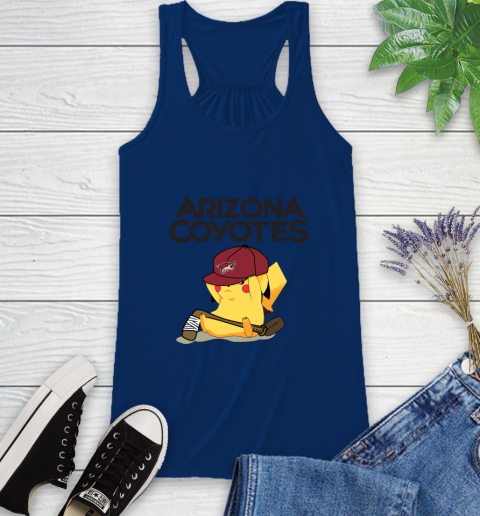 NHL Pikachu Hockey Sports Arizona Coyotes Racerback Tank 9