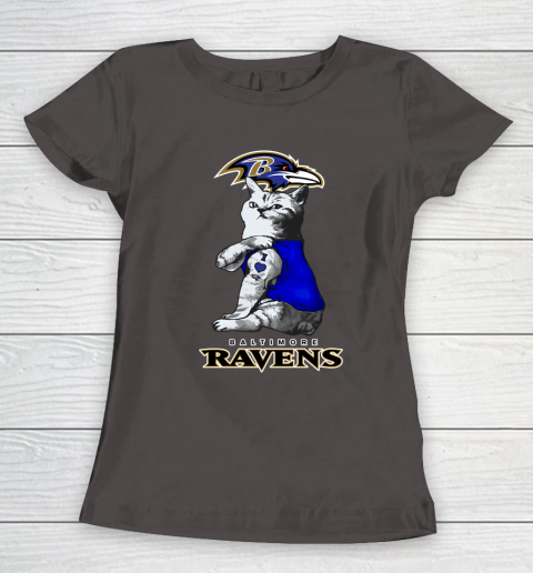 NFL Football My Cat Loves Baltimore Ravens Women's T-Shirt 8 NFL Football My Cat Loves Baltimore Ravens Women's T-Shirt - Image 8