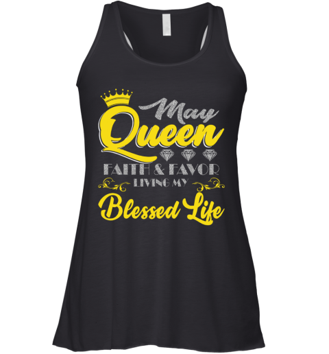 June Queen Faith And Favor Living My Blessed Life Racerback Tank