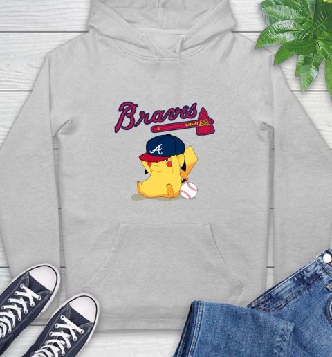 MLB Pikachu Baseball Sports Atlanta Braves Hoodie 7 MLB Pikachu Baseball Sports Atlanta Braves Hoodie - Image 7