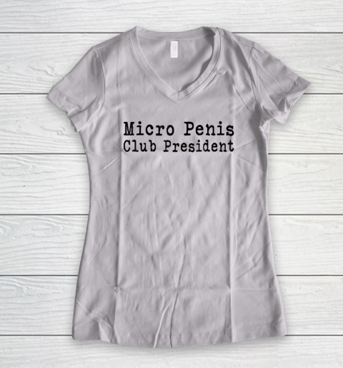 Micro Penis Club President Women's V-Neck T-Shirt