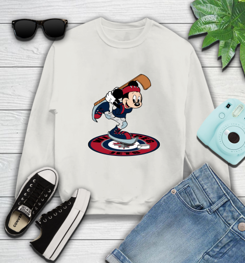 NHL Hockey Winnipeg Jets Cheerful Mickey Disney Shirt Sweatshirt 12