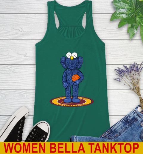 NBA Basketball Cleveland Cavaliers Kaws Bff Blue Figure Shirt Racerback Tank 7