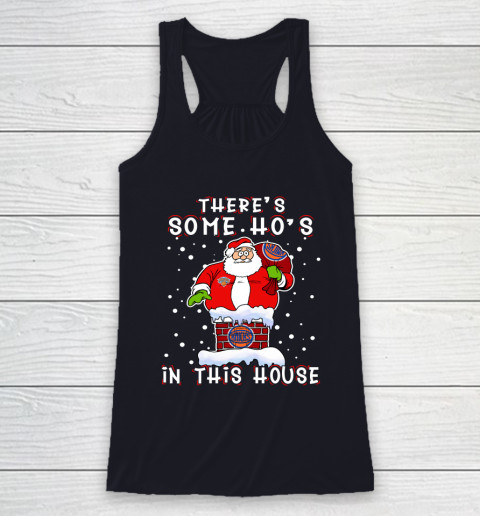 New York Knicks Christmas There Is Some Hos In This House Santa Stuck In The Chimney NBA Racerback Tank 7
