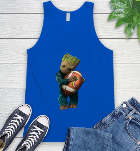 NFL Groot Guardians Of The Galaxy Football Sports Los Angeles Chargers Tank Top 5