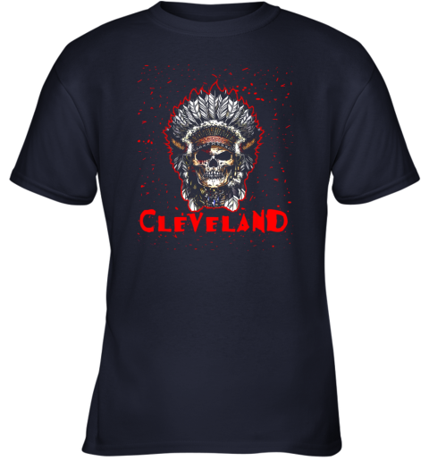 vize cleveland hometown indian tribe vintage baseball fan awesome youth t shirt 26 front navy