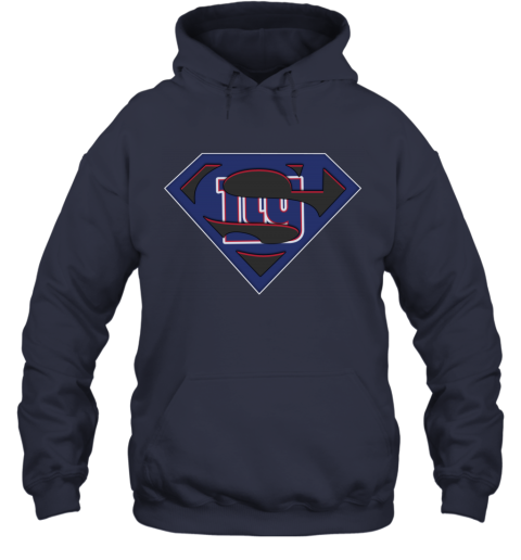 NFL New York Giants LOGO Superman oczo nfl new york giants logo superman hoodie 23 front navy