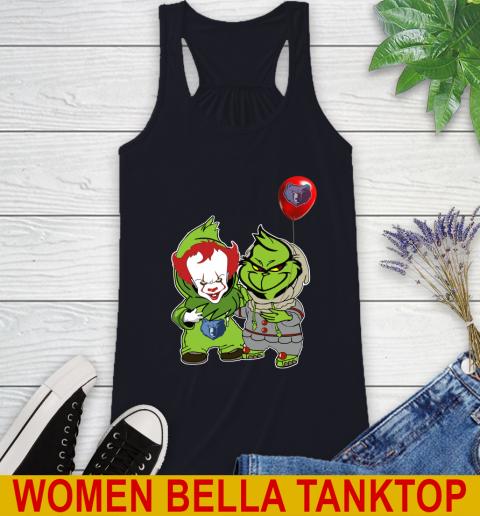 Memphis Grizzlies Baby Pennywise Grinch Christmas NBA Basketball Racerback Tank 10