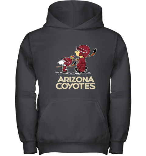 Let's Play Arizona Coyotes Ice Hockey Snoopy NHL Youth Hoodie