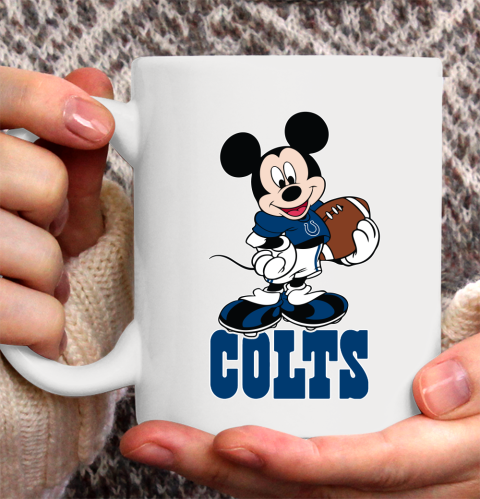 NFL Football Indianapolis Colts Cheerful Mickey Mouse Shirt Ceramic Mug 15oz 2