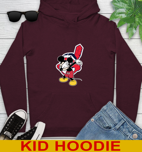 Cleveland Indians MLB Baseball Dabbing Mickey Disney Sports Youth Hoodie 7