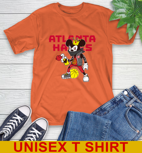 Atlanta Hawks NBA Basketball Mickey Peace Sign Sports T-Shirt - Image 6