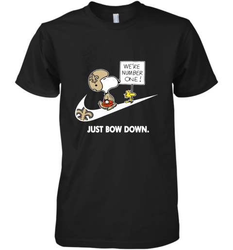New Orleans Saints Are Number One – Just Bow Down Snoopy Premium Men's T-Shirt