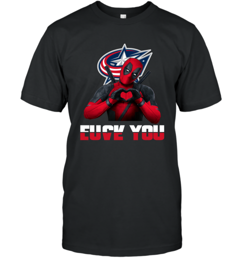 NHL Columbus Blue Jackets Deadpool Love You Fuck You Hockey Sports NHL Columbus Blue Jackets Deadpool Love You Fuck You Hockey Sports