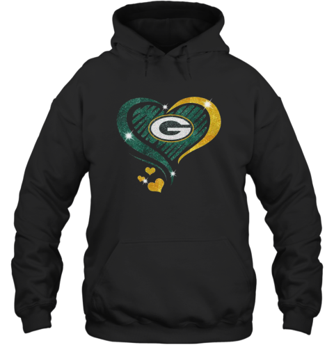 Nfl Green Bay Packers Diamond Heart Shirt Hooded