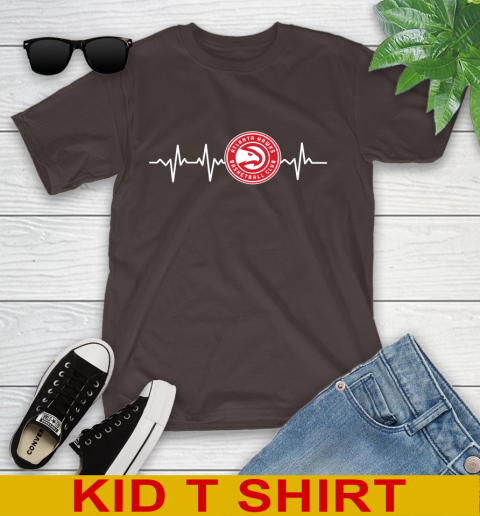 Atlanta Hawks NBA Basketball Heart Beat Shirt Youth T-Shirt 6