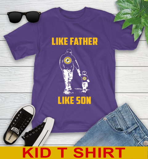 Indiana Pacers NBA Basketball Like Father Like Son Sports Youth T-Shirt 3