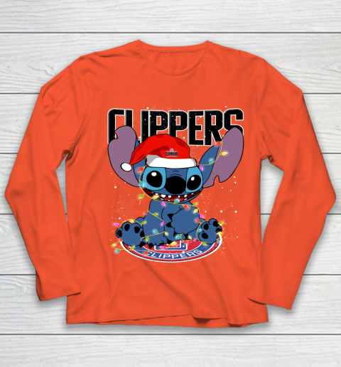 LA Clippers NBA noel stitch Basketball Christmas Youth Long Sleeve 2