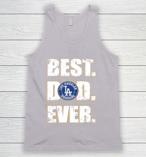 MLB Los Angeles Dodgers Baseball Best Dad Ever Family Shirt Tank Top 3