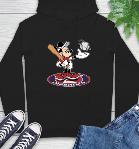 MLB Baseball St.Louis Cardinals Cheerful Mickey Disney Shirt Hoodie