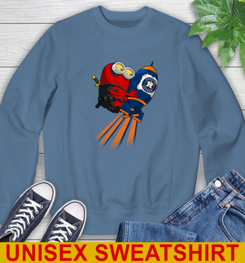 MLB Baseball Houston Astros Deadpool Minion Marvel Shirt Sweatshirt 10