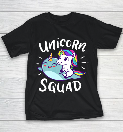 Unicorn Squad Narwhal Funny Cute Birthday Party Present Gift Youth T-Shirt