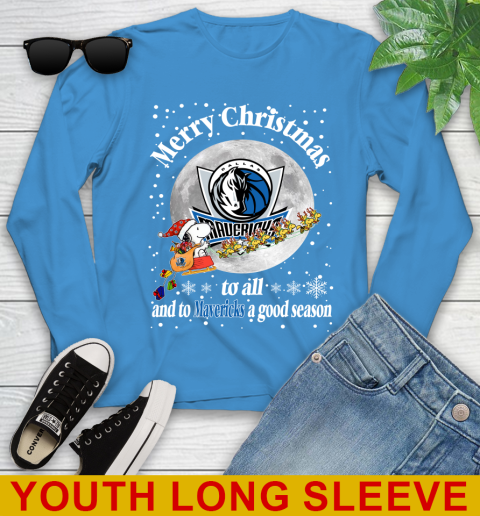Dallas Mavericks Merry Christmas To All And To Mavericks A Good Season NBA Basketball Sports Youth Long Sleeve 8