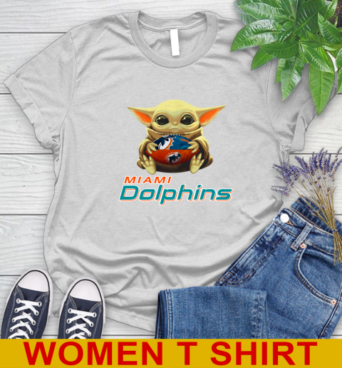 NFL Football Miami Dolphins Baby Yoda Star Wars Shirt Women's T-Shirt