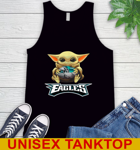 NFL Football Philadelphia Eagles Baby Yoda Star Wars Shirt Tank Top 2