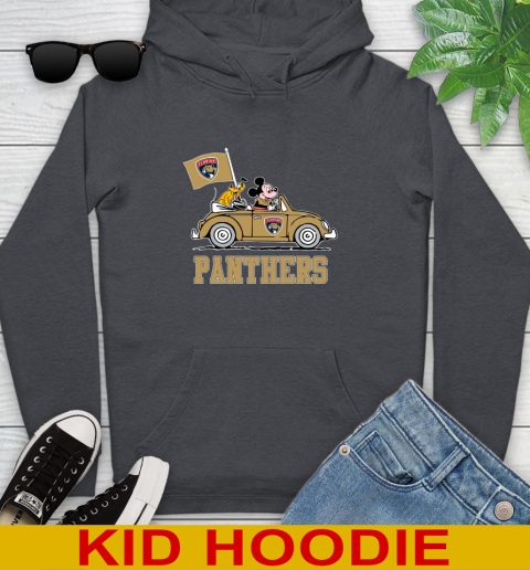 NHL Hockey Florida Panthers Pluto Mickey Driving Disney Shirt Youth Hoodie 9