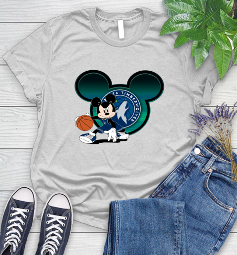 NBA Minnesota Timberwolves Mickey Mouse Disney Basketball Women's T-Shirt