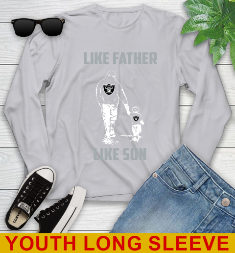 Oakland Raiders NFL Football Like Father Like Son Sports Youth Long Sleeve 5
