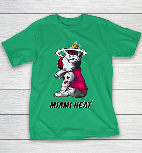 NBA Basketball My Cat Loves Miami Heat Youth T-Shirt 3