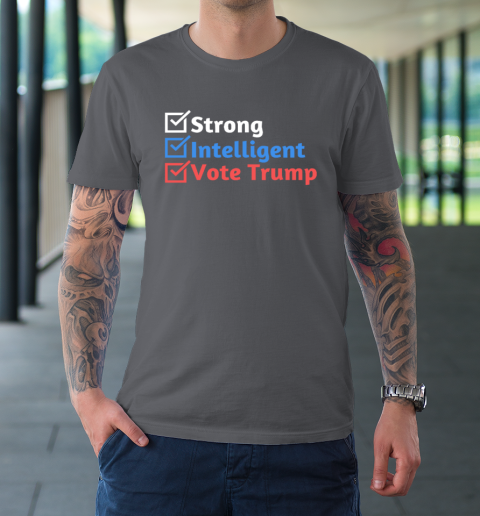 Strong Intelligent Women for Trump Girl MAGA Checklist T-Shirt 6