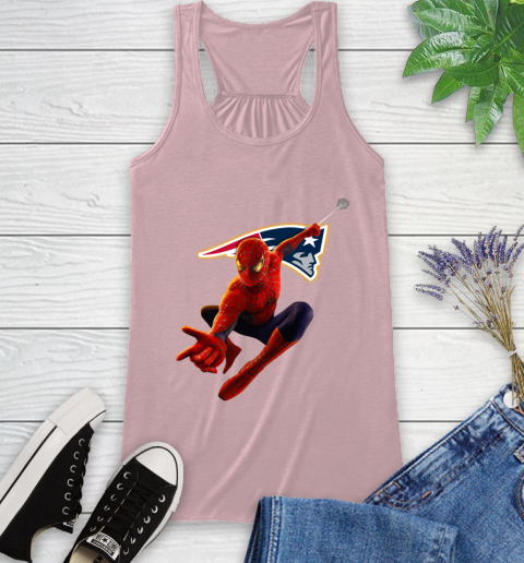 NFL Spider Man Avengers Endgame Football New England Patriots Racerback Tank 11