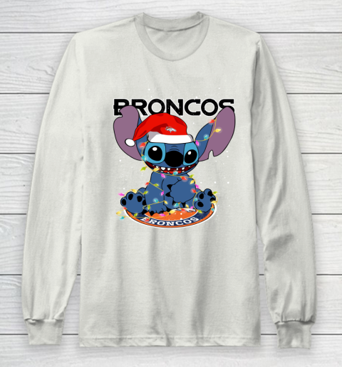Denver Broncos NFL Football noel stitch Christmas Long Sleeve T-Shirt 9