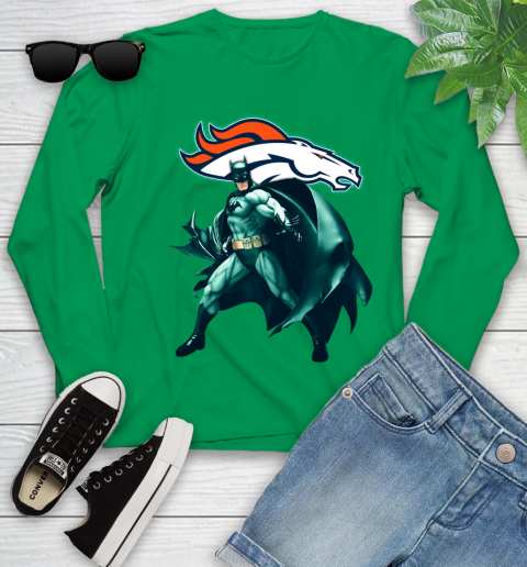 NFL Batman Football Sports Denver Broncos Youth Long Sleeve 6