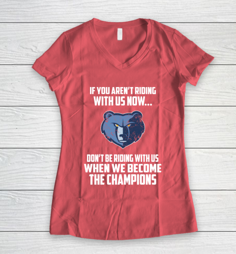 NBA Memphis Grizzlies Basketball We Become The Champions Women's V-Neck T-Shirt 4