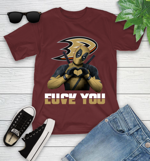 NHL Deadpool Love You Fuck You Hockey Sports Youth T-Shirt 14