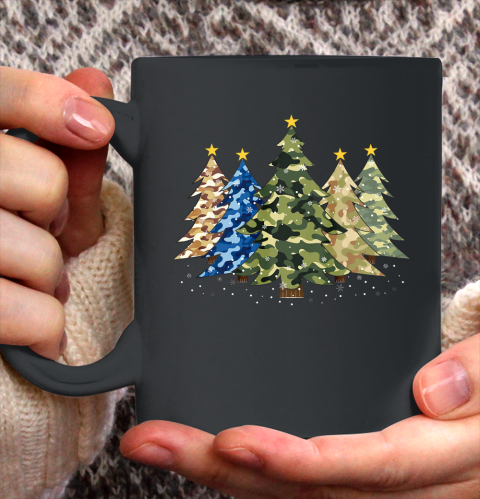 Camo Print Christmas Trees with Camouflage Print Xmas Ceramic Mug 11oz
