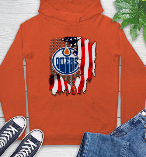 Edmonton Oilers NHL Hockey American Flag Hoodie 4