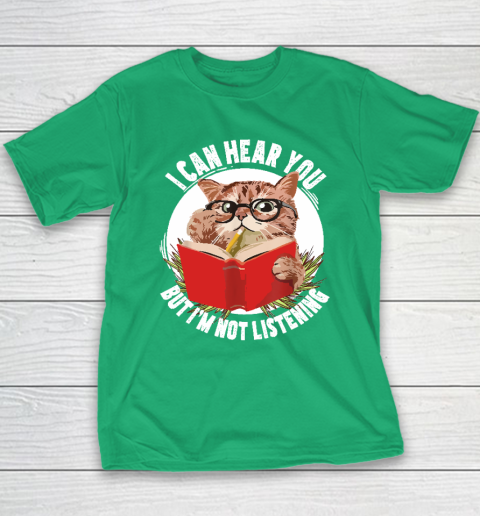 Funny Cat I Can Hear You But I'm Listening Youth T-Shirt 4