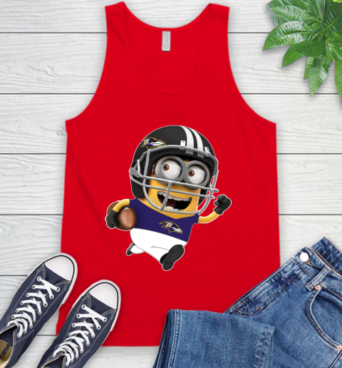 NFL Baltimore Ravens Minions Disney Football Sports Tank Top 6