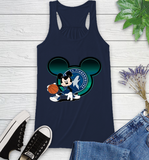 NBA Minnesota Timberwolves Mickey Mouse Disney Basketball Racerback Tank 12